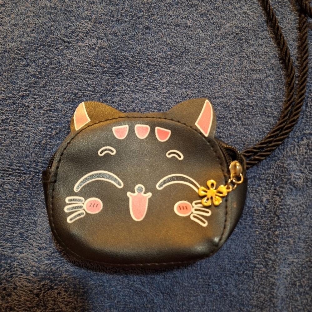 Cat Face Mini Crossbody Bag Faux Leather